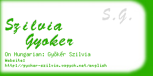 szilvia gyoker business card